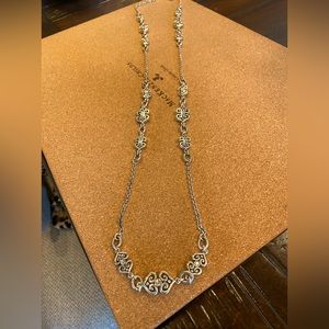 Brighton long Alcazar heart necklace ;new with tags; small crystal/diamonds(pic)